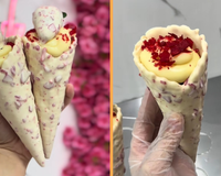 Cascone de morango cravejado: nova febre dos doces viraliza nas redes sociais e ganha versões irresistíveis