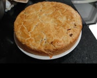 Torta de carne seca com banana da terra