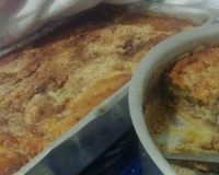 Cuca de banana com maçã