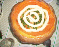 Abóbora recheada com carne seca