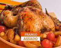 Frango assado inteiro e descomplicado