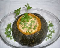 Abóbora recheada com carne moída