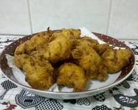 Bolinho de arroz com calabresa