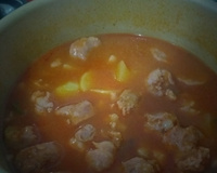 Lingüiça com batata