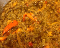 Berinjela em conserva para petisco