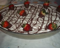 Sobremesa deliciosa de morango