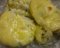 Batata fatiada com ricota