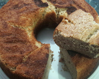 Bolo rápido de banana e canela