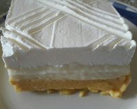 Tentação de pêssego em três camadas