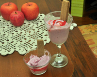 Sorvete caseiro de gelatina