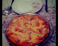 Macarrão ao molho de calabresa e requeijão