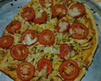 Massa de pizza fina a lenha