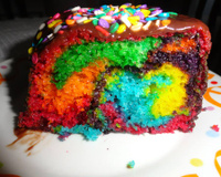 Bolo arco-íris