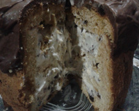 Panetone recheado com sorvete