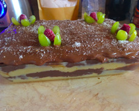 Pavê misto de biscoito de maisena