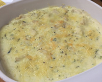 Frango cremoso com alho poró