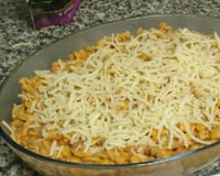 Macarrão na pressão com carne moída