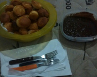 Bolinho de chuva com brigadeiro