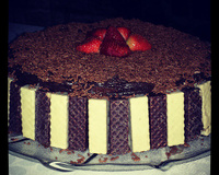 Bolo de iogurte e creme de avelã