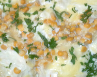 Ninho de macarrão cabelo de anjo com frango