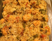 Arroz de forno com camarão