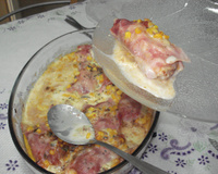 Rolês de sobrecoxas com requeijão