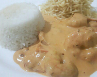 Camarão com requeijão