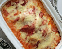 Panqueca de beterraba e frango