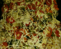 Abobrinha recheada com frango (Zapalito)