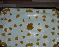 Pavê de creme com pêssego