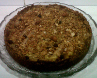 Torta integral de banana com granola
