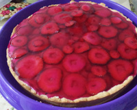 Torta espelhada de morango