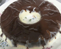 Sorvete de baunilha com chocolate