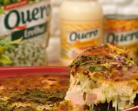 Arroz de forno com maionese e peito de peru