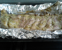 Costela de porco com souflé de couve- flor, queijo minas e palmito