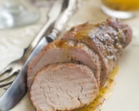 Lombo com molho de mostarda e mel