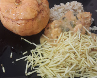 Camarão com catupiry na moranga