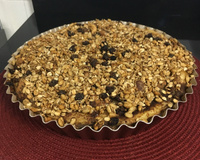 Torta integral de banana com granola