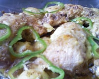 Coxa e sobrecoxa de frango assado