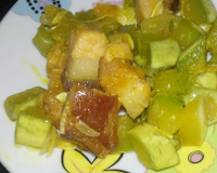 Abobrinha refogada com bacon