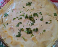 Salmão ao forno com molho branco