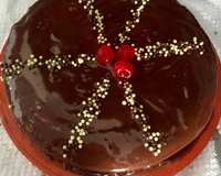 Bolo de iogurte e creme de avelã