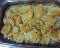 Batata de forno com leite de coco