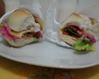 Sanduíche natural ao creme pink