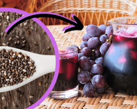 Quais são os benefícios do suco de uva com chia? Veja como fazer!