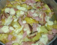 Batata gratinada com bacon