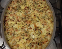 Macarronada de forno ao molho de tender