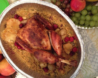 Peru na cachaça recheado e suculento