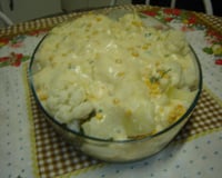 Couve-flor ao forno com creme de milho