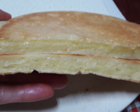 Crepioca de queijo assado na frigideira